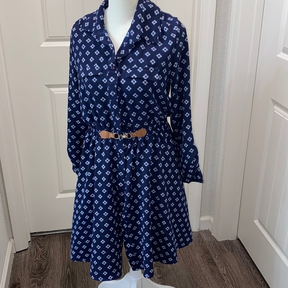 Always Indigo Dresses & Skirts - Always Indigo Lined Long Sleeve Dress
